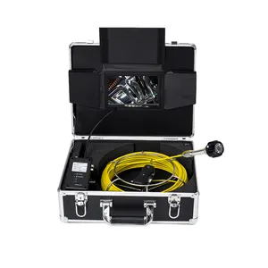 Endoskopi Pipa Industri Kabel 20M, Kepala Kamera 23Mm, Sistem Kamera Inspeksi Pipa Pembuangan dengan Lampu LED 12 Buah