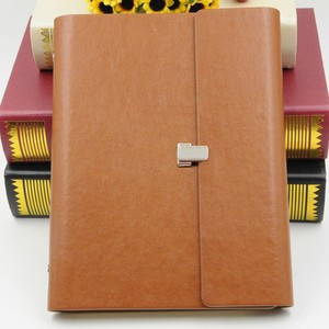 <span class=keywords><strong>Agenda</strong></span> de Cuero Doble A5 con Espiral de 9 Anillos, Cubierta de PU con Borde Pintado, Edición de Regalo - Product Image 4