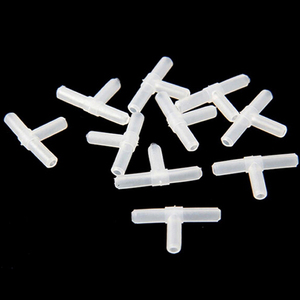 4mm Eco-Friendly Branco Tee Plástico T 3-Way <span class=keywords><strong>Aquarium</strong></span> Air Pump Tubing Conectores para <span class=keywords><strong>Fish</strong></span> Tank - Product Image 1