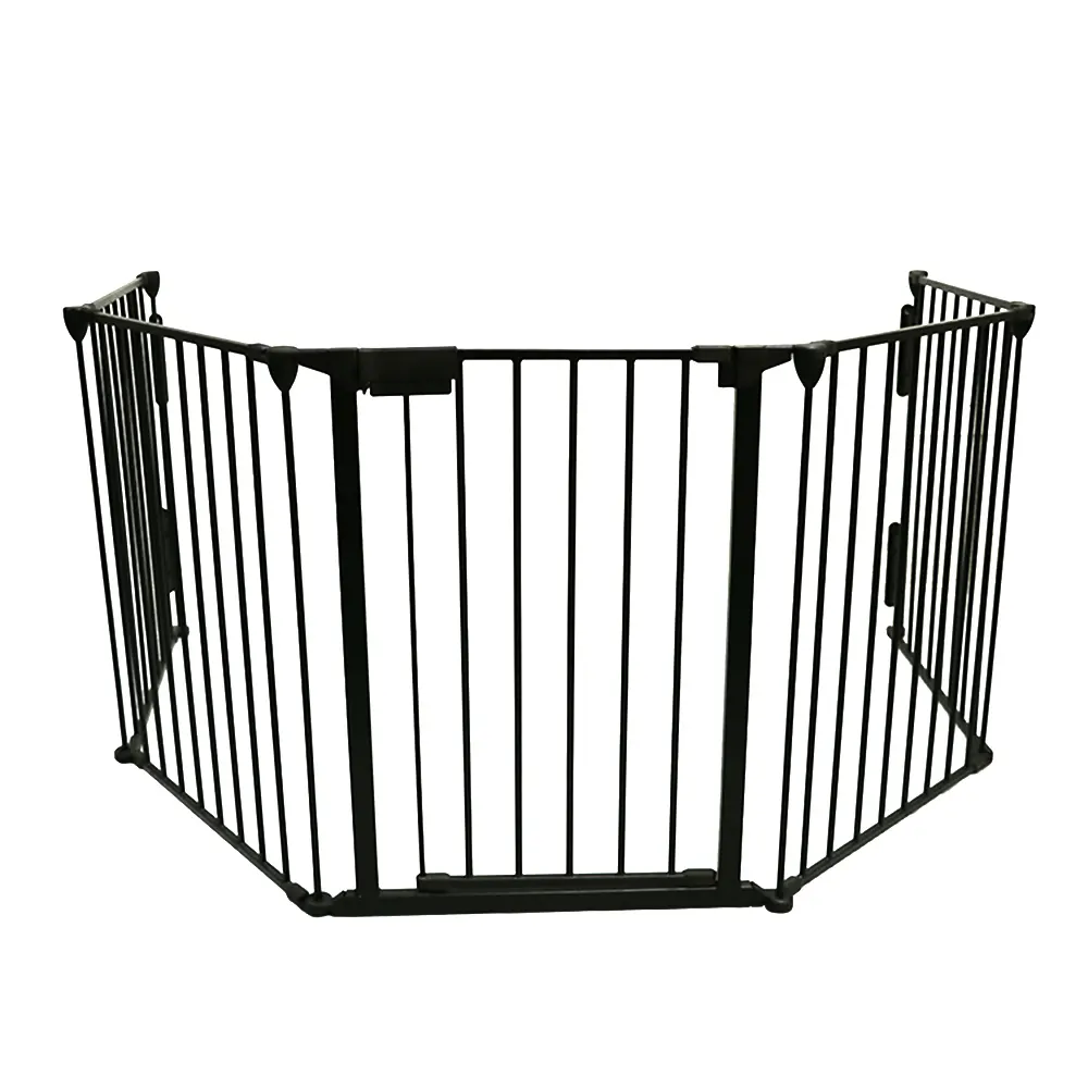5 panelen vouwen metalen veiligheid barrière huisdieren veiligheid gate haard gate guard hek baby metalen kinderbox