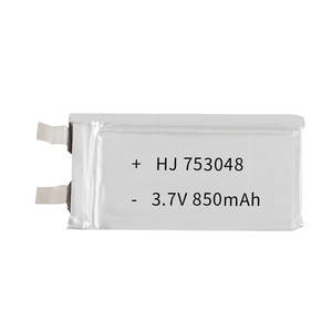 HJ Haute Capacité Taux 753048 3.7 V 850 mAh Lithium-ion Rechargeable Au Lithium Polymère Cellule <span class=keywords><strong>De</strong></span> Batterie Lipo - Product Image 1