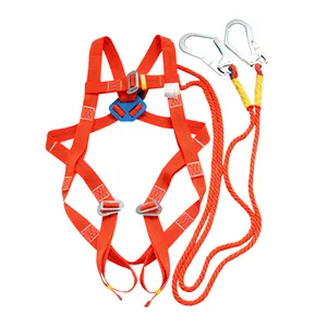 Industrial And Harness Full Body Lineman Polyester Lifeline Electrical Safety Belt