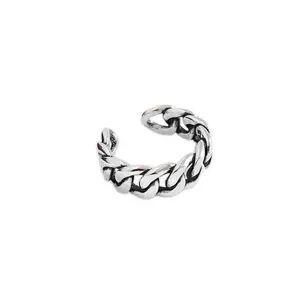 2024 Hete Verkoop Groothandel Vintage 925 Sterling Zilveren Ringen Antiek Verstelbare Twisted Band Ringen Vrouwen Reto Prachtige Ringen Meisje