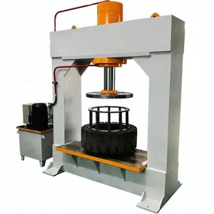 TP 100ton 120ton hydraulic forklift solid tire press machine