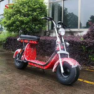 EU warehouse directly bike scooter fat tire scooter citycoco 1500w big seat adult electric motorcycle