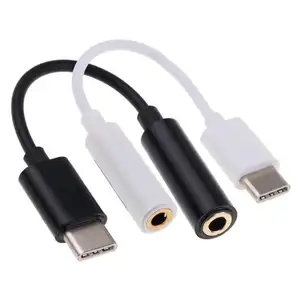 USB 타입 C 3.5mm 어댑터 케이블 헤드폰 이어폰 잭 AUX Type-C 컨버터 케이블 삼성 S10 화웨이