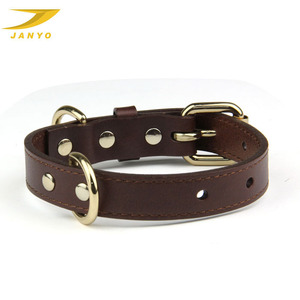 Fabriek Groothandel Hoge Kwaliteit Hond Harnas Plain Real Lederen Koe Lederen Halsband - Product Image 4