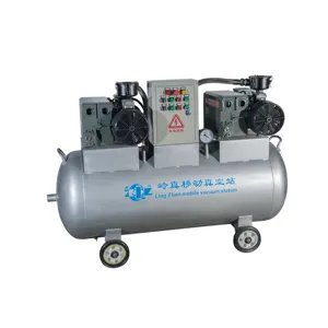 Single stage 3kw 100 m3/h rotary vane vacuum system with pressure tank