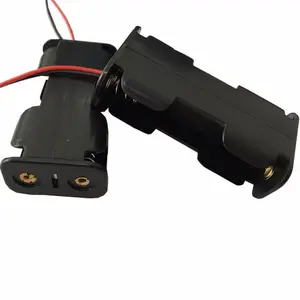 Chất lượng cao nhựa 3V 2 * AAA pin di động chủ Box Trường hợp với 15cm dây dẫn và chuyển đổi - Product Image 2