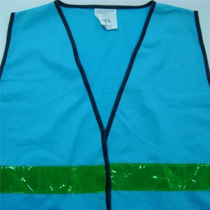 de trabajo desgaste vis tejido de fibra de carbono verde <span class=keywords><strong>banda</strong></span> reflectante <span class=keywords><strong>azul</strong></span> de advertencia de poliéster chaleco - Product Image 6