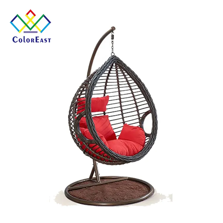 Full-bodied Mediterranean Style Hanging Rattan Chair CEHC003 for Home Furniture