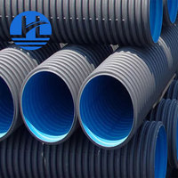 DN200 DN300 DN400 DN500 DN600 DN800 DN1000mm HDPE double paroi en plastique ondulé tuyau d'égout en polyéthylène haute densité