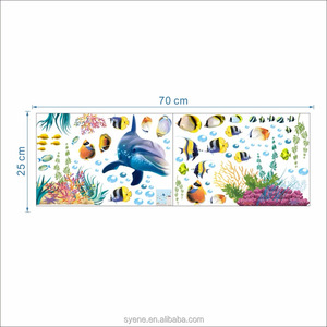 Autocollants muraux 3d dolphin du monde sous-marin, nouveau, <span class=keywords><strong>pour</strong></span> enfants, papier peint imperméable, décoration de maison, <span class=keywords><strong>pour</strong></span> <span class=keywords><strong>salle</strong></span> de bains, - Product Image 5