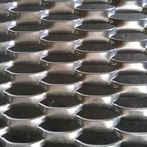 Malla de alambre de acero inoxidable personalizada, aluminio, galvanizado y negro, malla metálica expandida decorativa