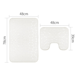 Bộ 2 Miếng Bộ Nhớ Bọt Bath Mat-Hình Chữ Nhật, Đường Viền Mat,Non Slip Soft Microfiber Độ Thấm Hút Tối Đa, Siêu Thoải Mái - Product Image 6