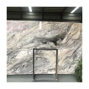 Factory Price Arabescato Orobico Grigio slab Marble stone with gold brown veins,Fantasia Brown Marble,Cipollino Marble Stone