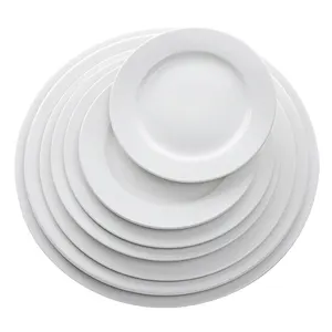 Assiette blanche Durable en porcelaine, vaisselle, bol de fruits de mer, Restaurant d'événements de haute qualité, pour petit déjeuner, vente en gros