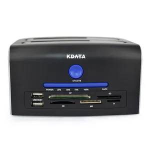 Dukungan Harga Terbaik Hingga 6TB HDD USB 3.0 Dual Sata Hard Drive Docking Case ABS 2 Bars HDD Docking Station