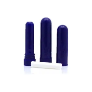 Marineblauw Lege Plastic Lege Inhalator Buis Aromatherapie Essentiële Olie Inhalator