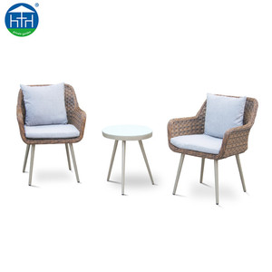 DW-CT071 balcón al por mayor Set 3 unidades aluminio mimbre <span class=keywords><strong>Bistro</strong></span> Mesa - Product Image 1