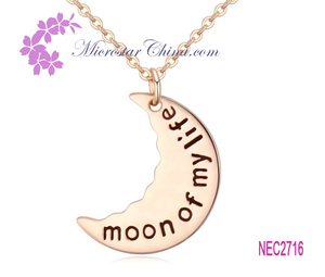 Nouveau arrivé haute qualité stock mode ronde pas cher gravé love you oui <span class=keywords><strong>je</strong></span> aime <span class=keywords><strong>te</strong></span> aime collier - Product Image 2
