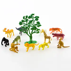 2.5 “便宜的小塑料野生动物玩具的孩子