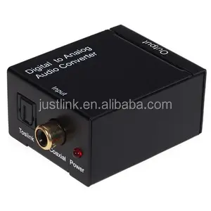 Digital to Analog audio converter, Toslink Coaxial to R/L analog audio decoder adapter