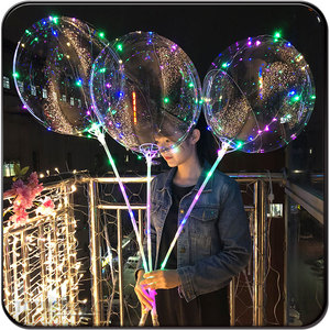 TOPREX dekor parti işıklı dekor Led dize yuvarlak şekil şeffaf Bobo balon led glow işık - Product Image 4