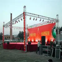 Estructura de Aluminio para Eventos, Conciertos y Bodas al Aire Libre, Carpa Portátil con Sistema de Iluminación Line Array, Estructura de Exhibición con Espigas de Rosca