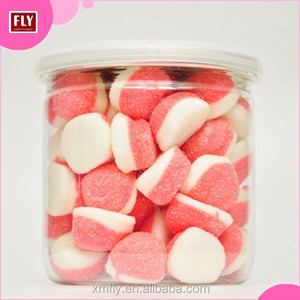 Bán buôn Halal hình trái tim Chewy đôi màu sắc thả kẹo dẻo với số lượng lớn - Product Image 1