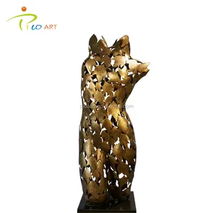 Abstract Modern Metal Sculpture Nude sexy female torso sculpture