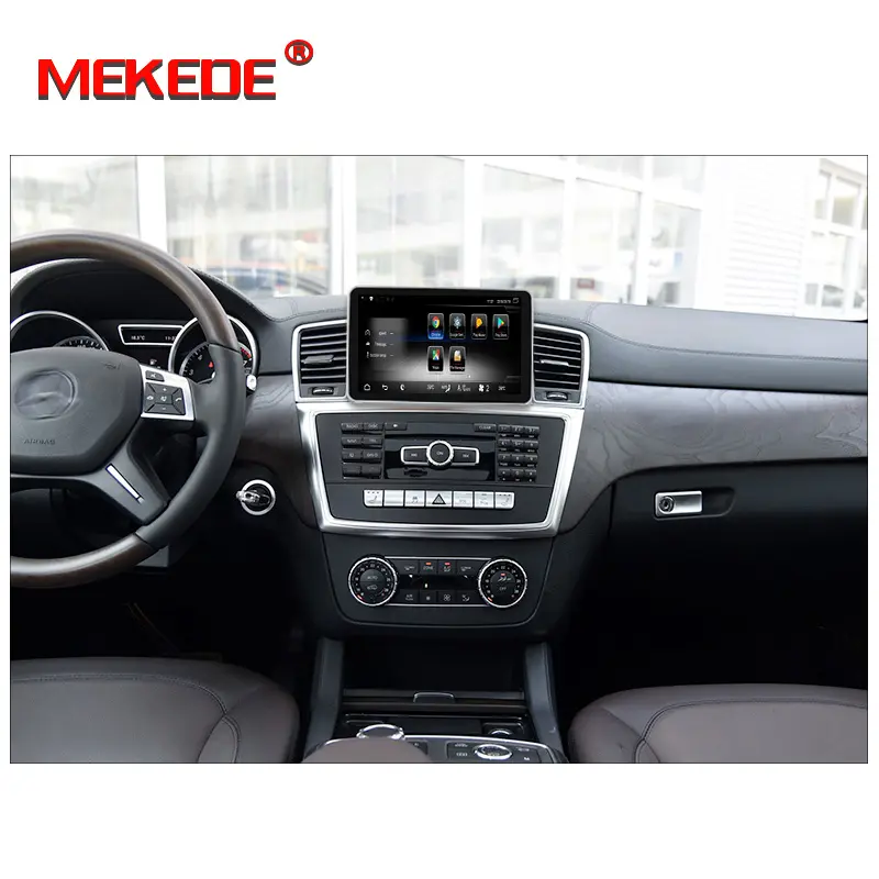 MEKEDE 9 "4G SIM android 7.1 dört çekirdekli 3GB + 32gb araba GPS DVD OYNATICI Benz için GL sınıfı X166 2012 ila 2015 yansıtma radyo Video