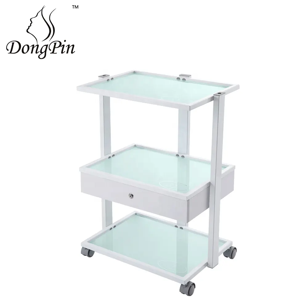 Factory directly supply top grade trolley 4 mobile wheels portable facial spa beauty salon machine beauty trolley