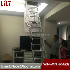钢伸缩梯安装室内/阁楼楼梯自动容易操作