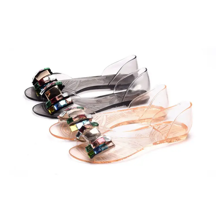 Дешевые Летние повседневные туфли, оптовая продажа, женские сандалии-желе из ПВХ