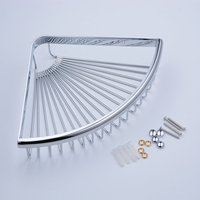 Beelee Panier de douche triangulaire mural en laiton massif, support de rangement pour cosmétiques