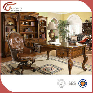 <strong>Solid</strong> <strong>Wood</strong> <strong>Bookcase</strong> with Desk A23 - Product Image 2