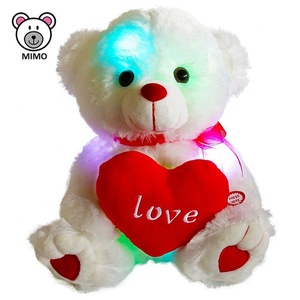 <span class=keywords><strong>Orsacchiotto</strong></span> di Peluche Bianco con Cuore Rosso, Regalo Promozionale 2019, Personalizzabile con LOGO, Peluche San Valentino '<span class=keywords><strong>Ti</strong></span> <span class=keywords><strong>Amo</strong></span>' - Product Image 3