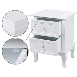 Bàn Cạnh Giường Ngủ Bằng Gỗ Cho Phòng Khách Với Hai Ngăn Kéo Bàn Cạnh Giường Sang Trọng - Product Image 4