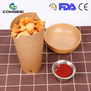 Bol à soupe en papier kraft 1 pièce, bol à fruits pour poulet frit, conception personnalisée, taille, logo, meilleure qualité, en vogue amazon - Product Image 5