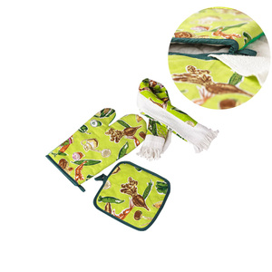 Drôle coton tissu impression cuisine ensemble de four mitaines et <span class=keywords><strong>manique</strong></span> et serviette - Product Image 3