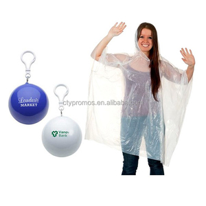 Портативный одноразовый плащ-пончо-шар с логотипом заказчика - Product Image 5