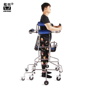 Manlu Medical Hot Seniors Folding Walking Aids Steel <strong>Frame</strong> <strong>Walker</strong> Aids Adult for Disabled - Product Image 2