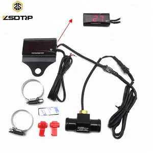 Universal Motorcycle Instruments Thermometer Temperature Digital Display Gauge With Water Temp Sensor Adapter for CBR600