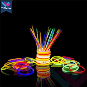 T-worthy Hot Selling High Quality Lower Price Custom Flashing Glow Stick Party Necklace Pack