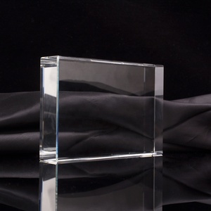 HBL 도매 3D 레이저 유리 큐브 <span class=keywords><strong>K9</strong></span> 빈 크리스탈 큐브 맞춤형 로고 투명 크리스탈 유리 큐브 - Product Image 4