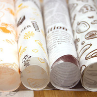Rouleau de papier Kraft ciré pour chocolat, 10 pièces, papier d'emballage Kraft de qualité alimentaire