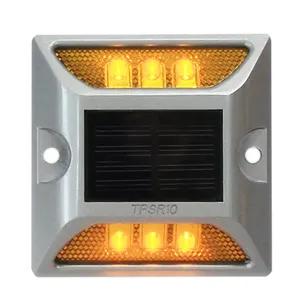 IP68铝高亮度反射器LED闪光灯猫眼车道路面标记规范太阳能道路螺柱