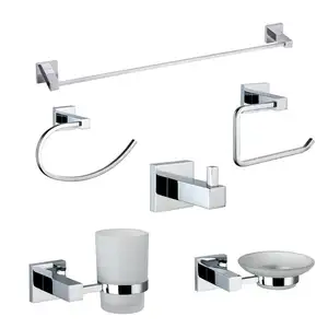 High Quality Bathroom Accessory Set Metal Zinc Alloy Chrome Bath Hardware Set 51070-CR