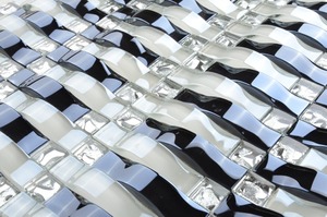 Beveled Glass Silver and Purple Beautiful Diamond <strong>Mosaic</strong> Mirror <strong>Tile</strong> <strong>Sheet</strong> - Product Image 3